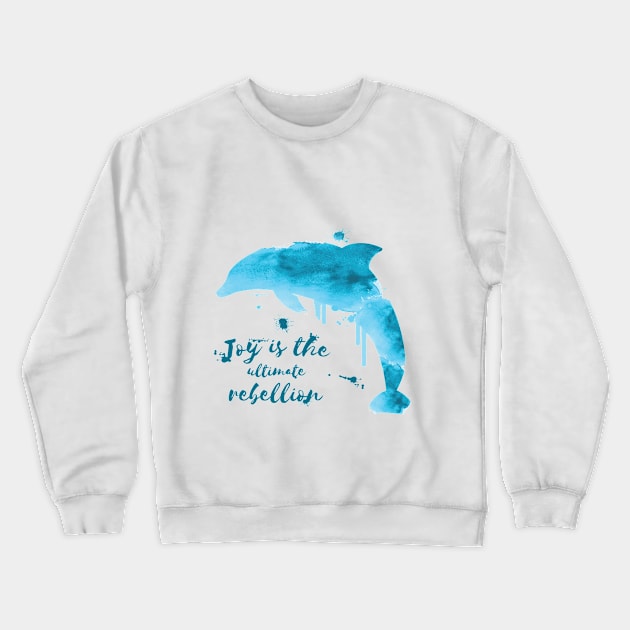 cute dolphin in water color Crewneck Sweatshirt by Midoart